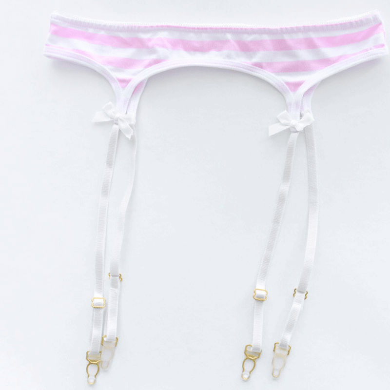 Striped Japanese Cute Bikini 2 Colors Cosplay Costume