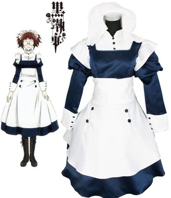 Black Butler Kuroshitsuji Mey-Rin Maid Cosplay Costume