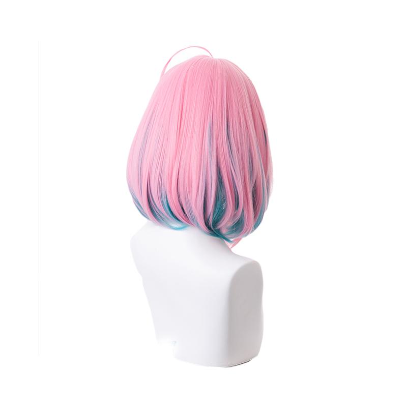 THE IDOLM@STER CINDERELLA GIRLS Yumemi Riamu Pink Mixed Blue Short Cosplay Wigs