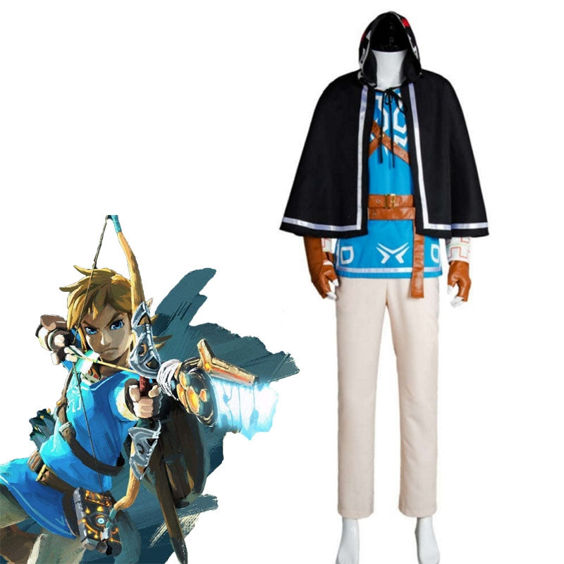 The Legend of Zelda Breath of the Wild Link  Cosplay Costume Full Sets