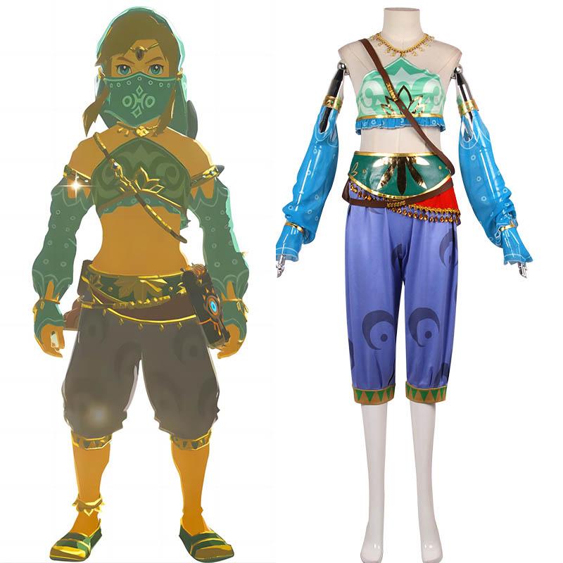 The Legend of Zelda Breath of the Wild Link Female Woman Cosplay Costume
