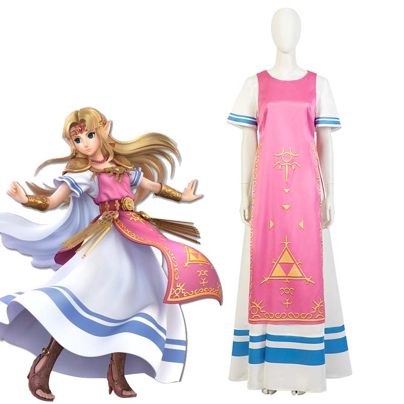 【Support Customization】The Legend of Zelda Super Smash Bros Princess Zelda Cosplay Costume
