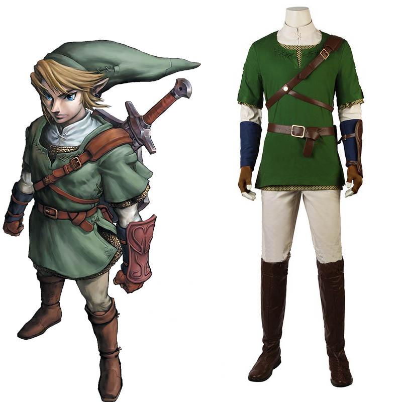 The Legend of Zelda Twilight Princes Link Cosplay Costume