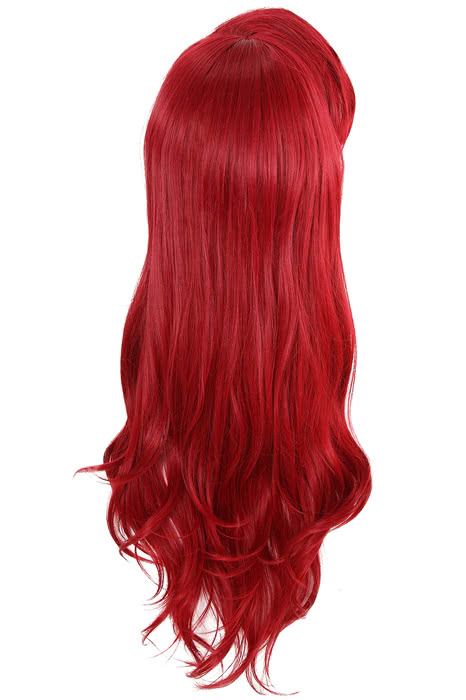 70cm Dark Red Anime The Little Mermaid Ariel Long Straight Cosplay Wig