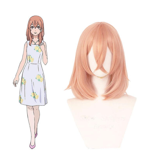 Tokyo Revengers Tachibana  Hinata Long Orange Pink Cosplay Wigs