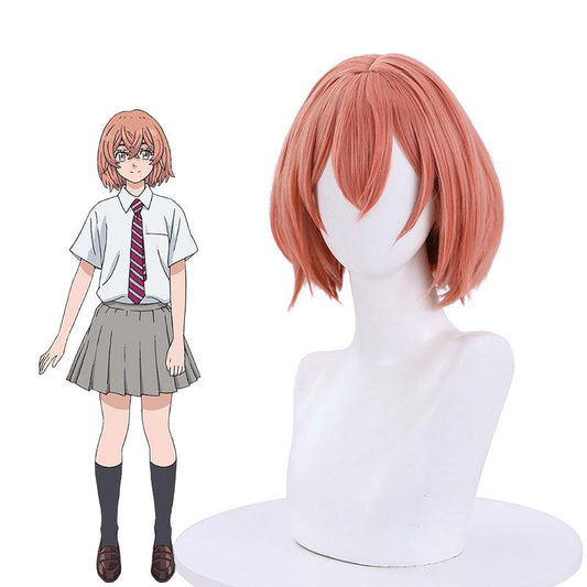 Tokyo Revengers Tachibana  Hinata Orange Pink Cosplay Wigs