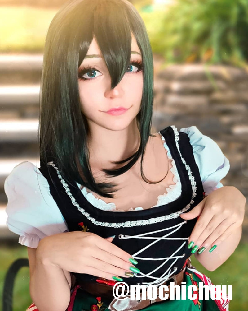 BNHA MHA Tsuyu Asui Anime Cosplay Costumes Beautiful Long Dress