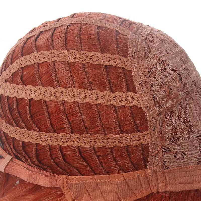 Twisted Wonderland Ace Trappola Short Dark Orange Cosplay Wigs With Cap