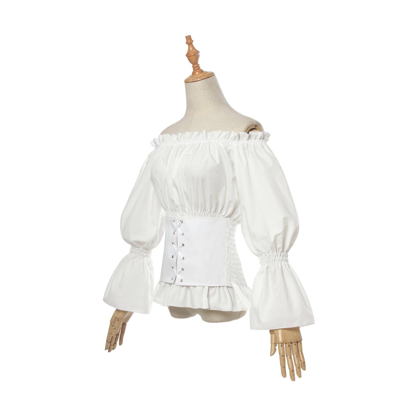 Vintage Long Sleeve Shirt Strapless Shoulder Cosplay Costume