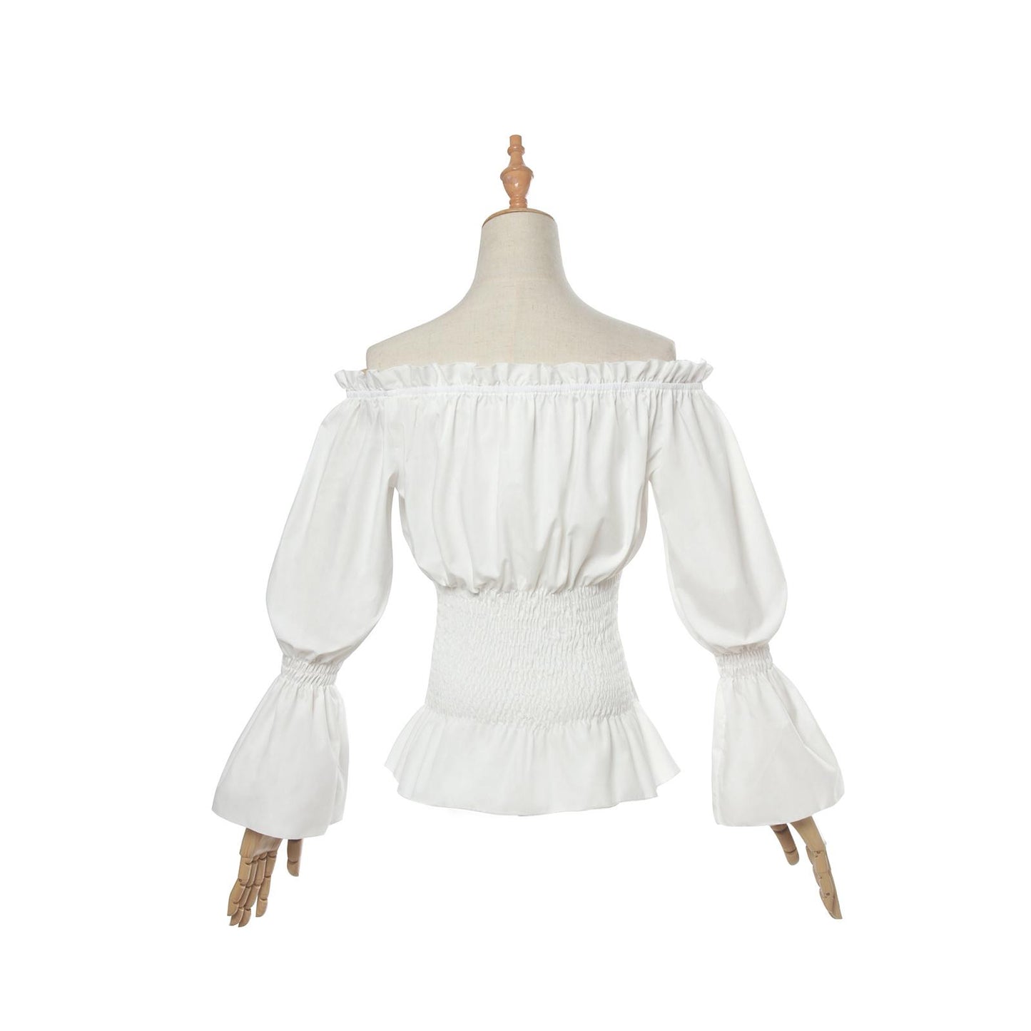 Vintage Long Sleeve Shirt Strapless Shoulder Cosplay Costume