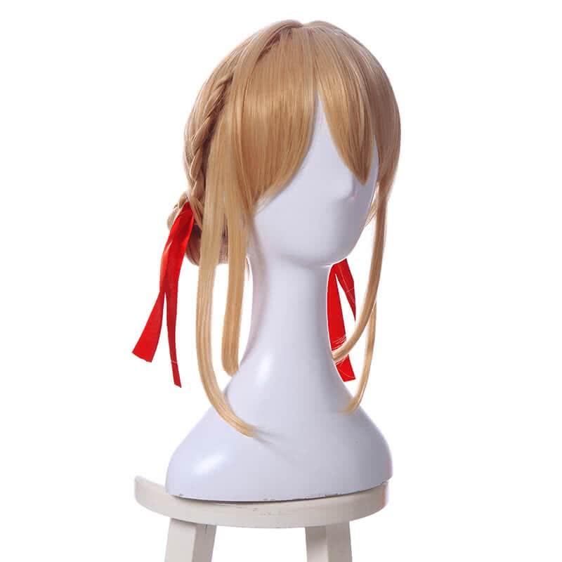 Anime Violet Evergarden Violet Evergarden Synthetic Short Blonde Cosplay Wigs