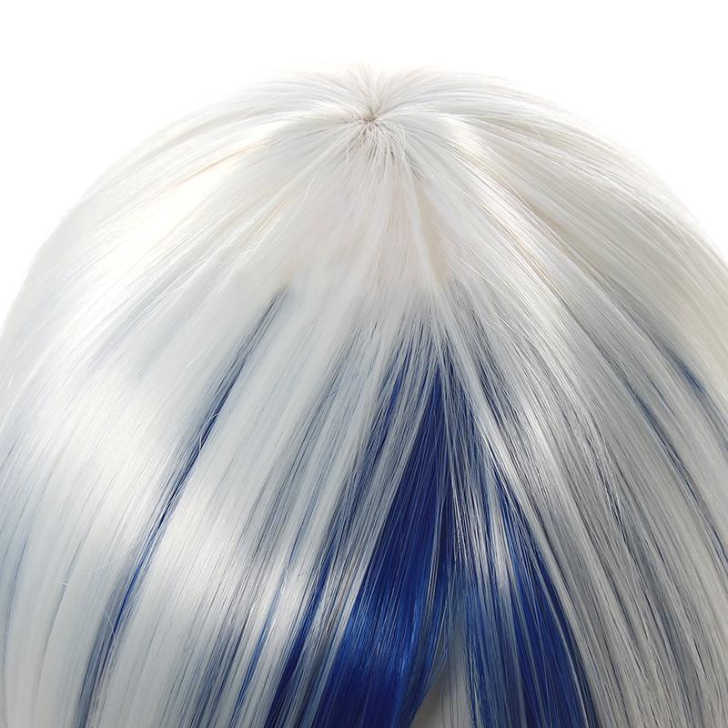 Vocaloid Hatsune Miku Snow 2018 White Blue Mixed Color Cosplay Wigs