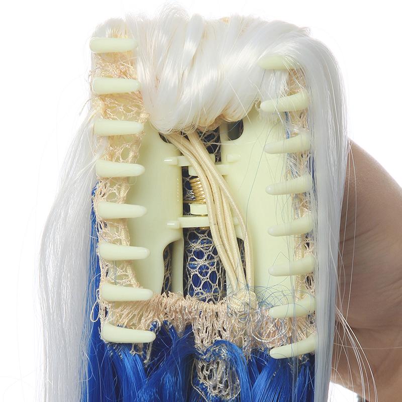 Vocaloid Hatsune Miku Snow 2018 White Blue Mixed Color Cosplay Wigs