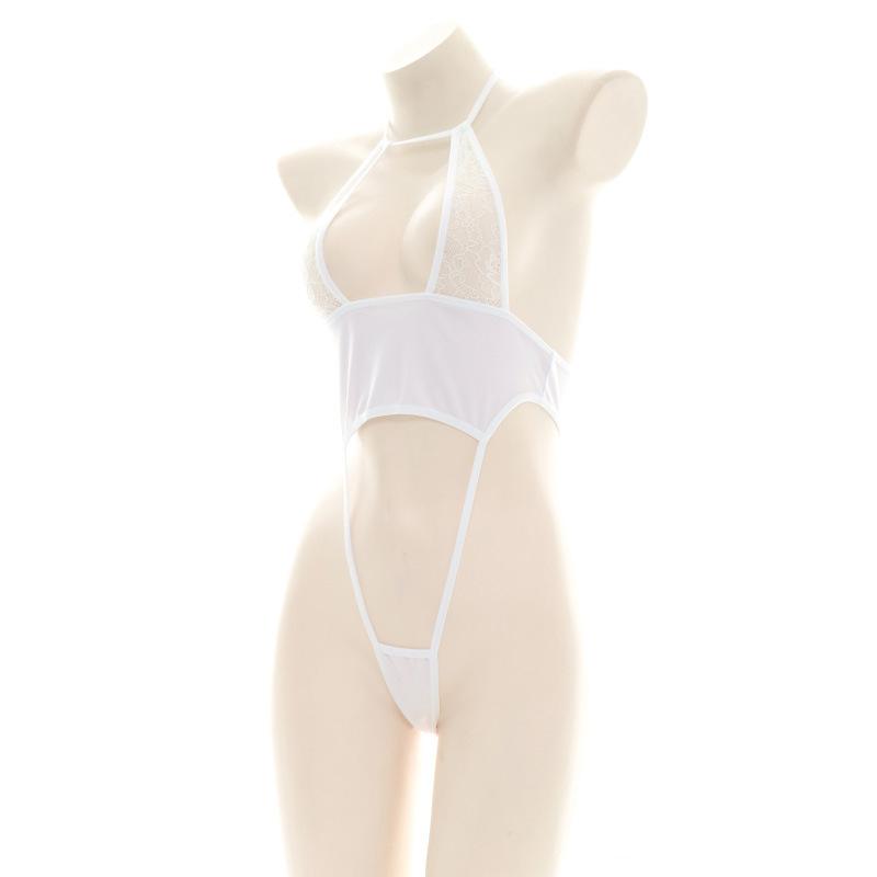 White Sexy Lace Bodysuit Underwear Cosplay Costume