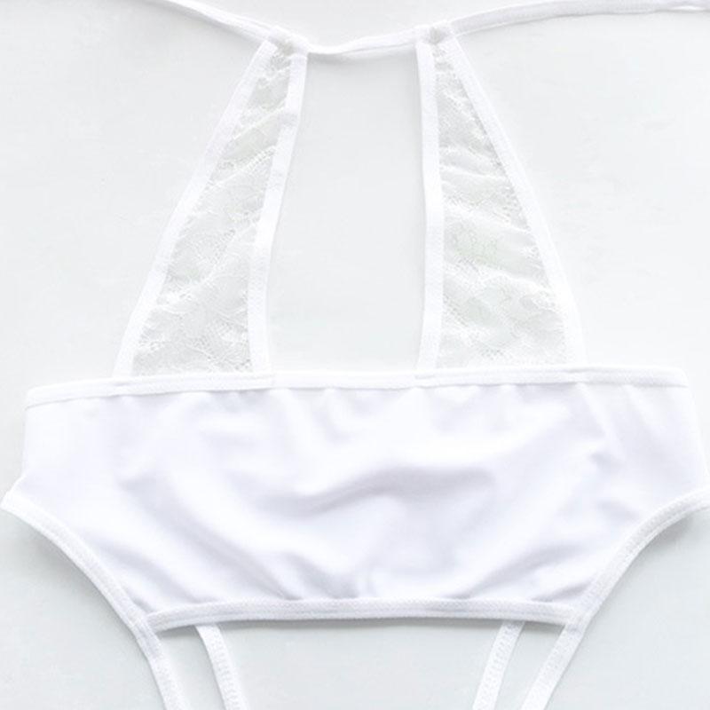 White Sexy Lace Bodysuit Underwear Cosplay Costume