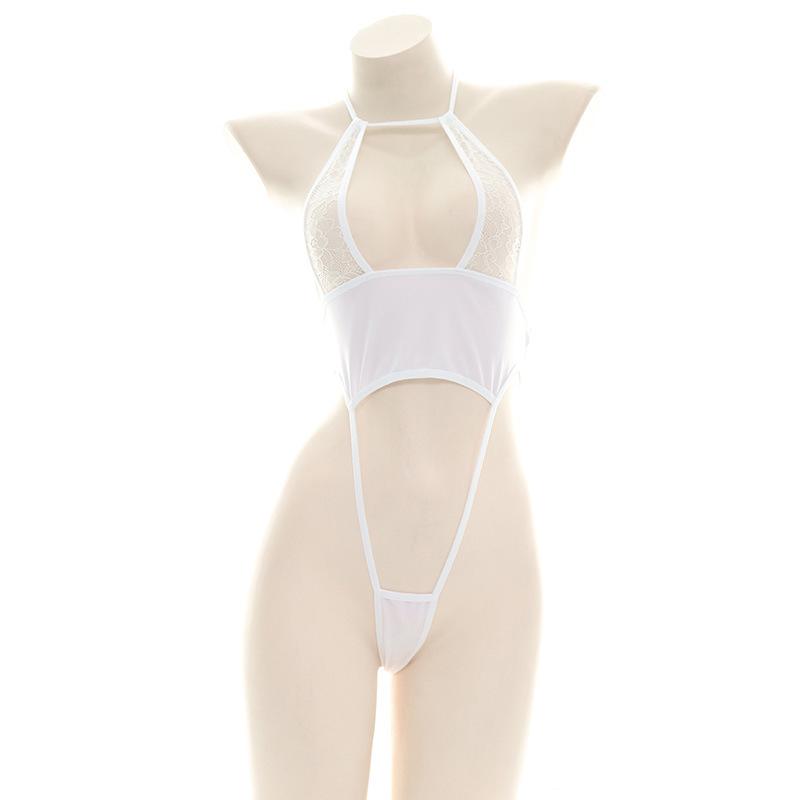 White Sexy Lace Bodysuit Underwear Cosplay Costume