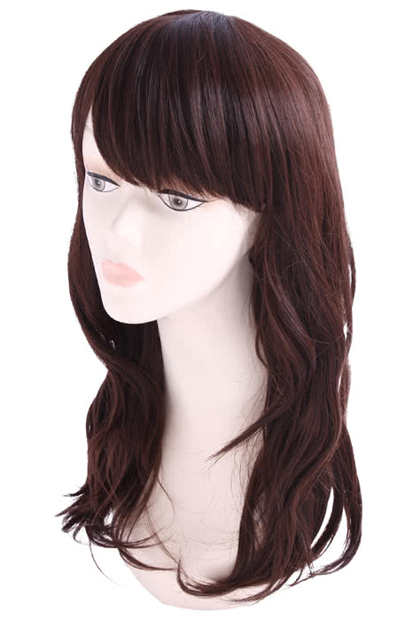 Hight Quality Midum Long Fashion Wig Brown Wave Women Hair
