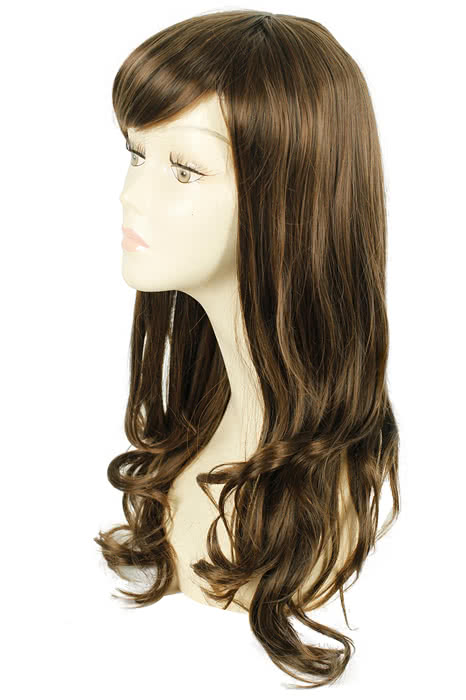 Hight Quality Midum Long Fashion Wig Brown Wave Women Hair