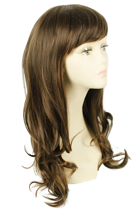 Hight Quality Midum Long Fashion Wig Brown Wave Women Hair