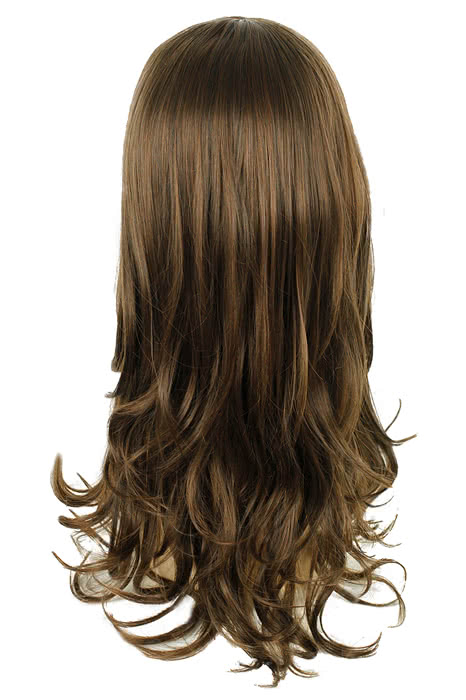 Hight Quality Midum Long Fashion Wig Brown Wave Women Hair
