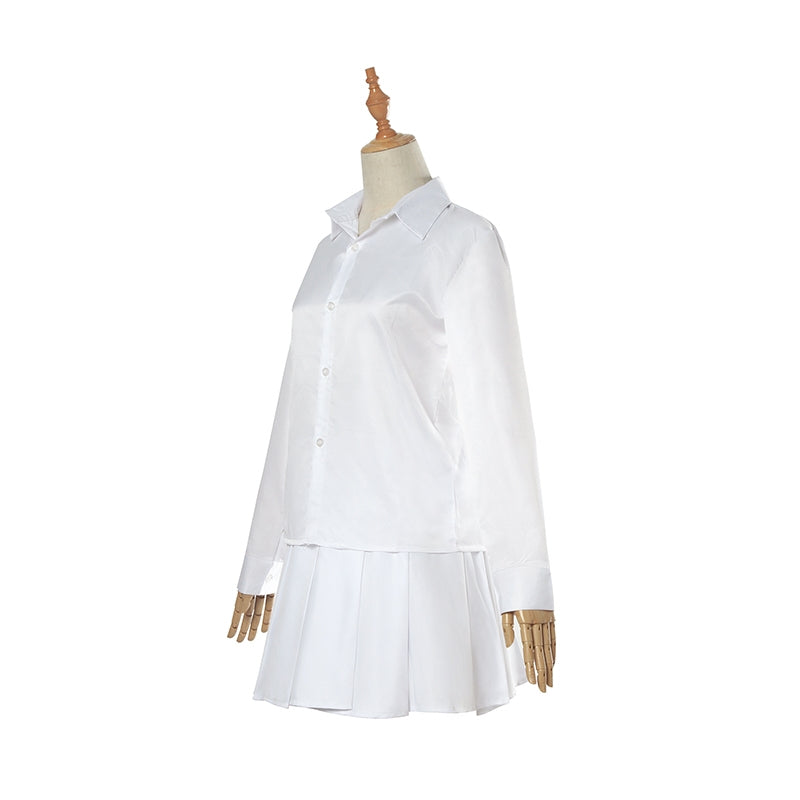Yakusoku no Neverland Emma White Shirt Skirt Cosplay Costume