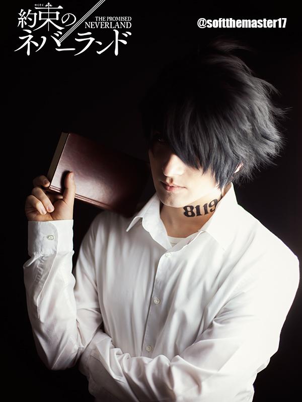 Yakusoku no Neverland Ray Black Short Cosplay Wigs