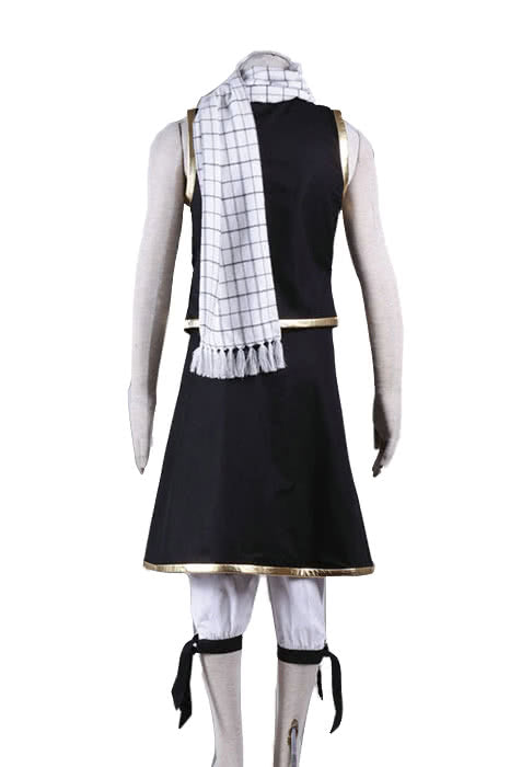 Fairy Tail Natsu Dragneel Cosplay Costume Black Suit 1nd