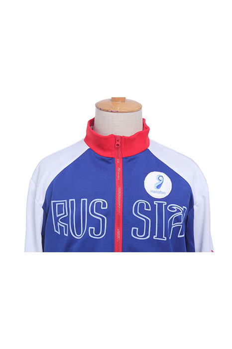 Yuri on Ice Yuri Plisetsky Blue Sportswear Coat Cosplay Costumes