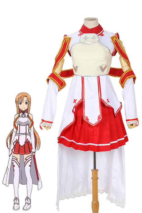 Sword Art Online Game SAO Asuna Yuuki Anime Cosplay Costumes