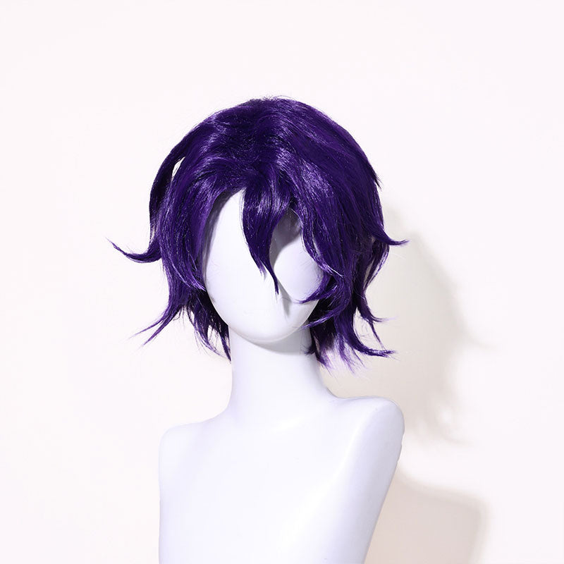 Honkai:Star Rail Dr.Ratio Cosplay Wig Dark purple Short Wig 02