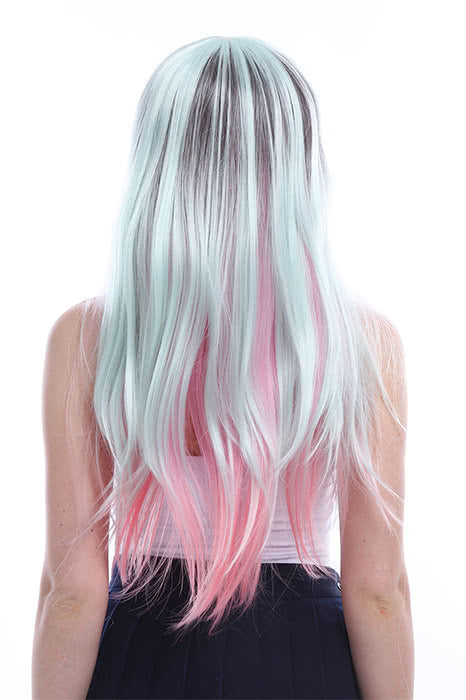 Cosplay Wigs Women Synthetic Hair Wig Long Curly Mixed Color Wig zy122b