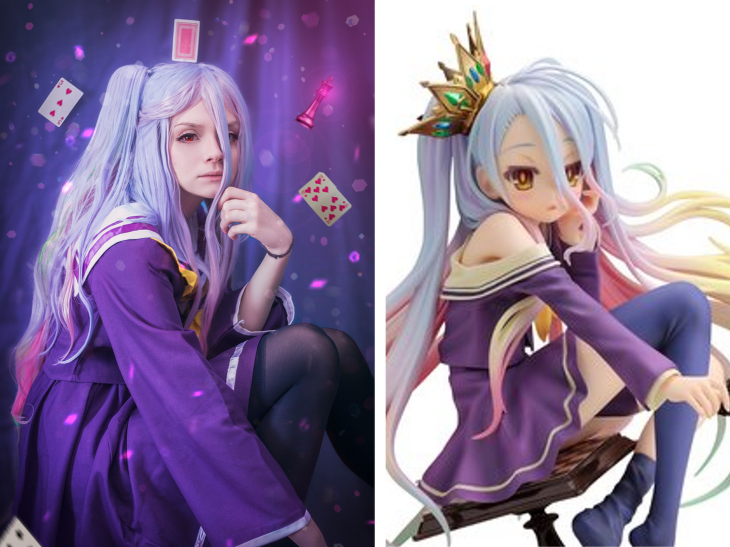 No Game NO Life Shiro Japanese Sailor Suit Cosplay Costumes