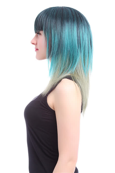 45cm Medium Mixed Color Cosplay Hair Wig