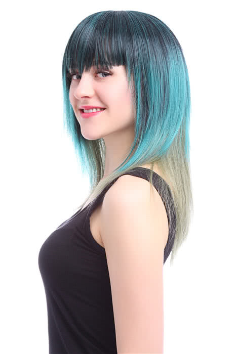 45cm Medium Mixed Color Cosplay Hair Wig