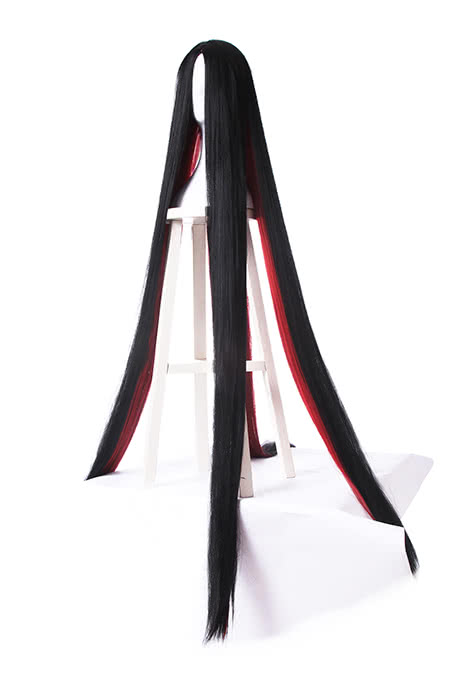 Land of the Lustrous Bort Very Long Black Mixed Red Special Anime Cosplay Wigs