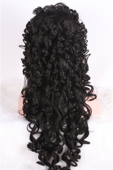80cm Long Black Marie Antoinette Woman Fashion Wigs