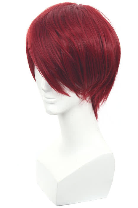 Free!Eternal Summer Rin Matsuoka Claret-red Short Straight Cosplay Wigs