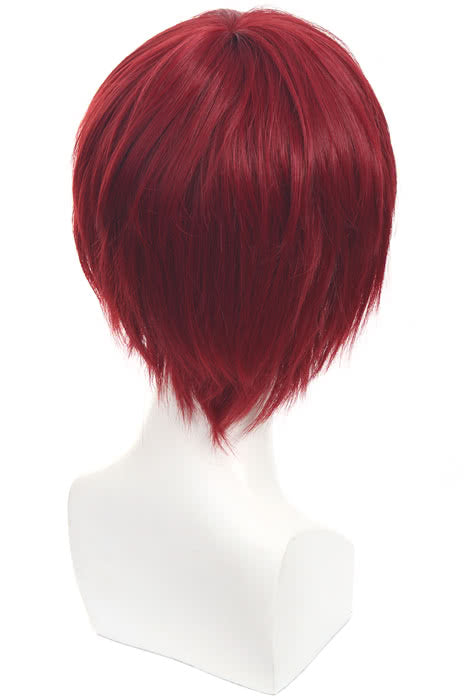 Free!Eternal Summer Rin Matsuoka Claret-red Short Straight Cosplay Wigs