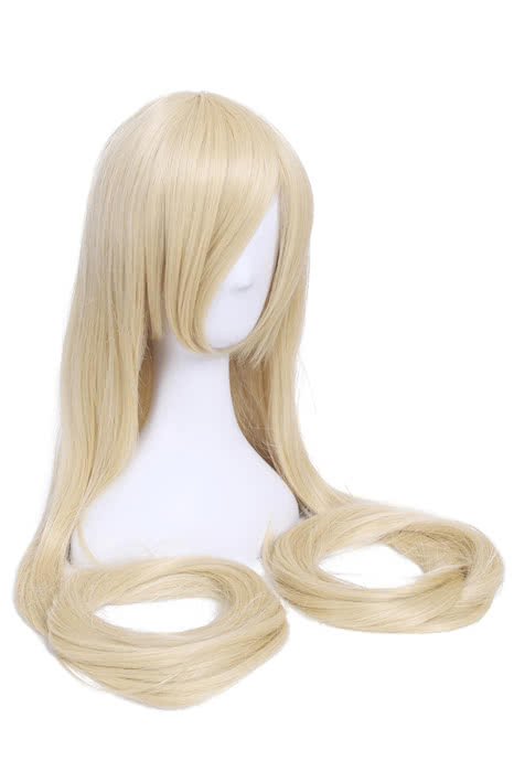 Chobits Chii Supper Long Straight Beige Blonde Anime Cosplay Wigs