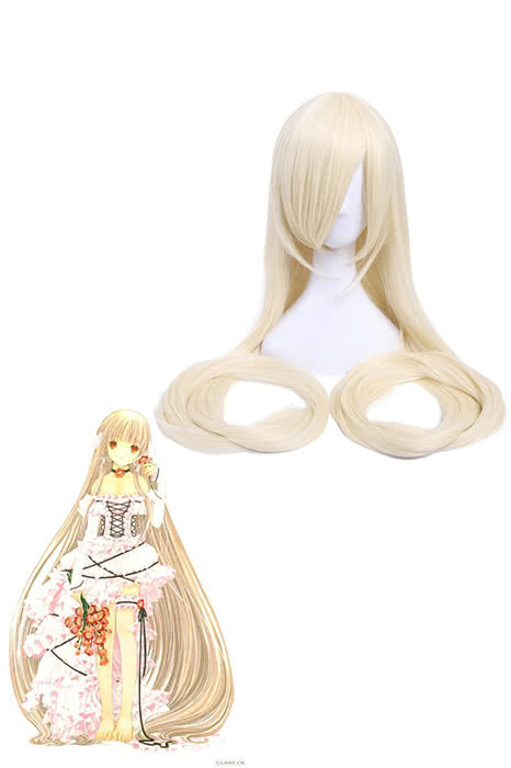 Human computer angel Supper Long Straight Light Blonde Cosplay Party Wigs