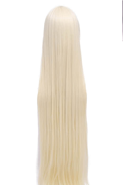 Human computer angel Supper Long Straight Light Blonde Cosplay Party Wigs