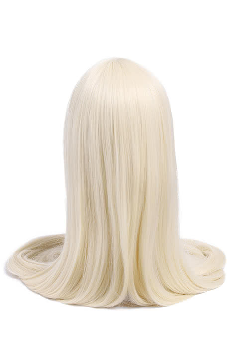 Human computer angel Supper Long Straight Light Blonde Cosplay Party Wigs