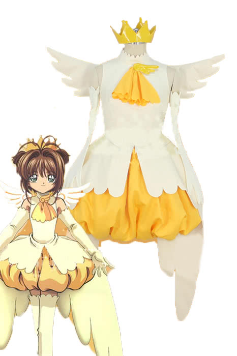 Cardcaptor Sakura Sakura Kinomoto Shapeshift Yellow Dress Cosplay Costumes Cardcaptor Sakura Sakura Kinomoto Shapeshift Yellow Dress Cosplay Costumes