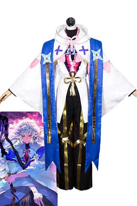 FateGrand Order Merlin Magus of Flowers Anime Cosplay Costumes