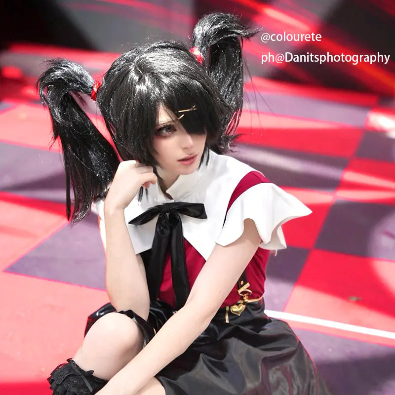 Rolecosplay Crimson Heart Gothic Lolita Dress with Bow & Heart Details