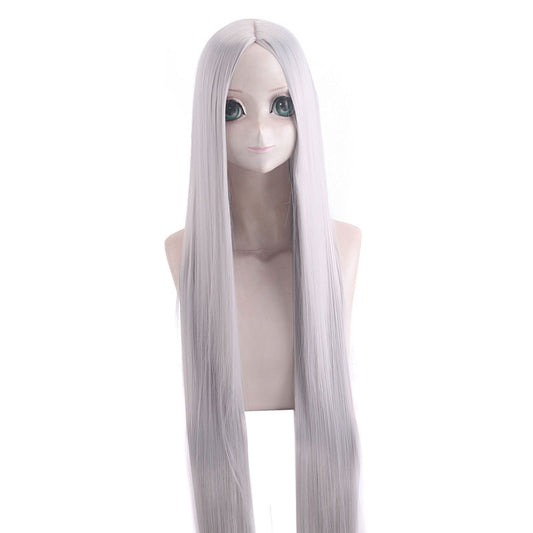 100cm Silver White Straight Cosplay Wigs