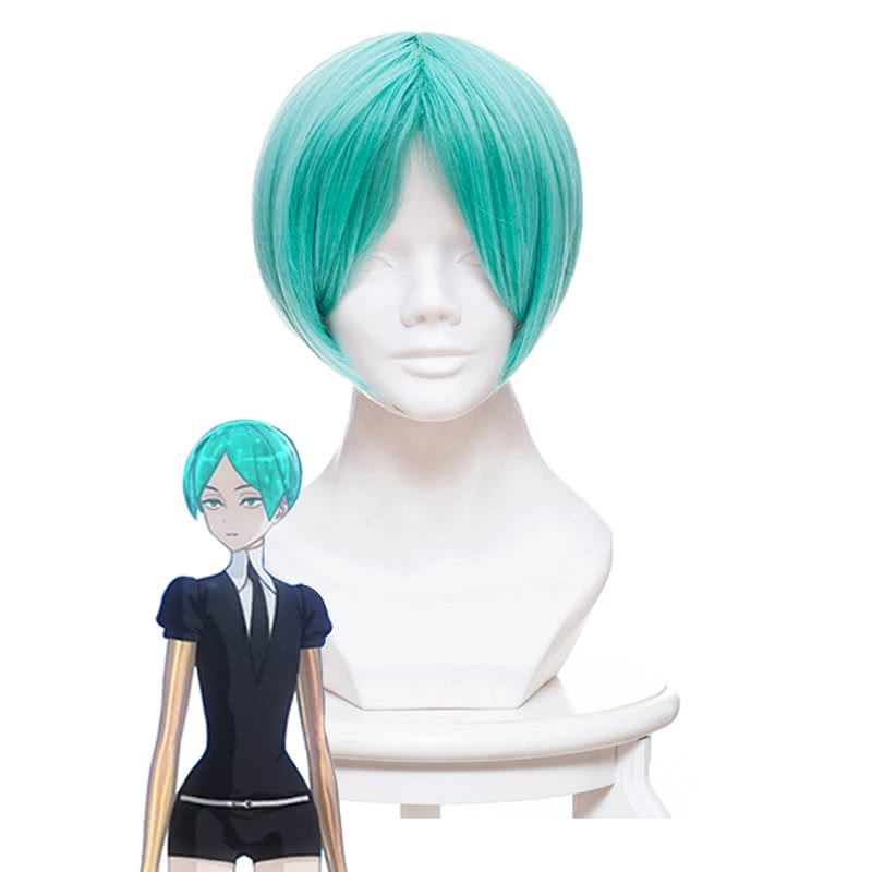 Houseki no Kuni Phosphophyllite Land of the Lustrous Short Green Cosplay Wigs 