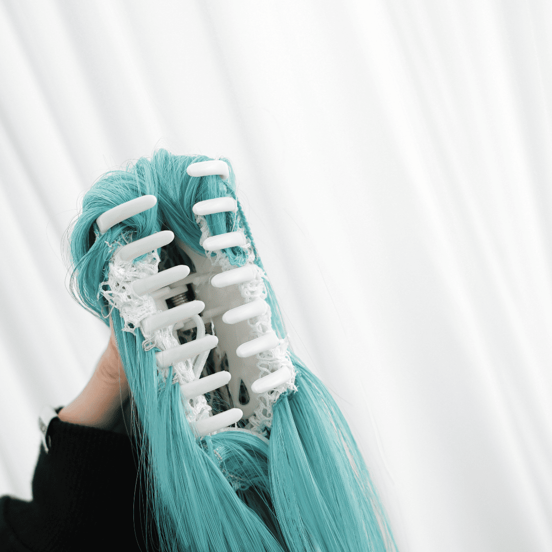 120cm Miku Supper Long Green Cosplay Wigs Straight Clip on Ponytails Full Hair