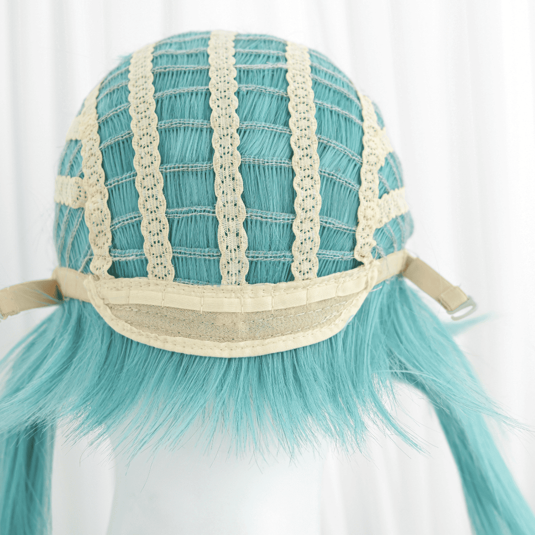 120cm Miku Supper Long Green Cosplay Wigs Straight Clip on Ponytails Full Hair