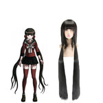120cm Danganronpa V3 Harukawa Maki Black Long Cosplay Wigs
